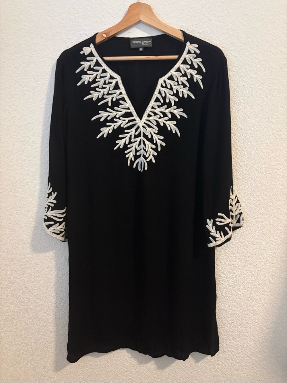 The Beach People Black Embroidered Swim Coverup